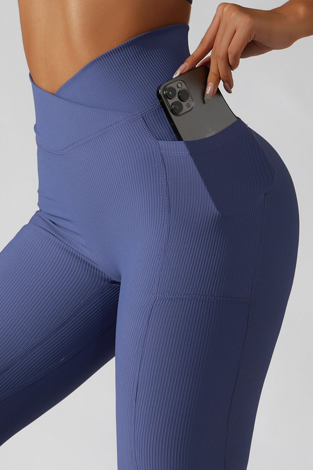 *9 Colors* Snatch O' Clock Crossover Waist Active Ribbed Leggings - Pet Hair Resistant