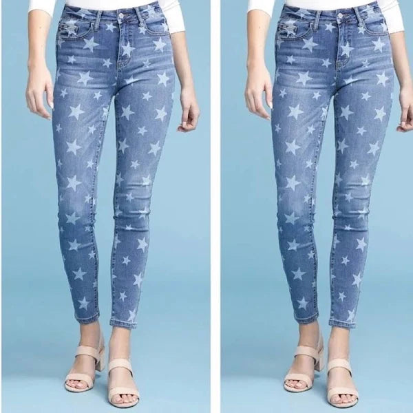 Judy Blue Star Jeans - OW *FINAL SALE*