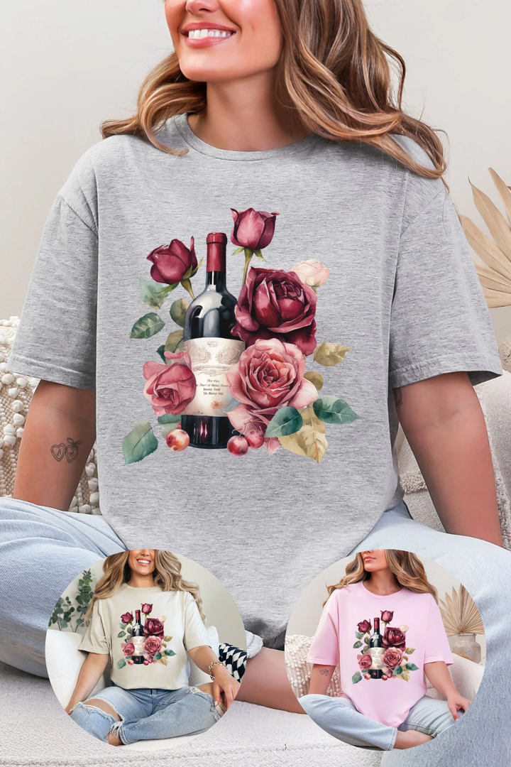 Roses & Wine Graphic Tee