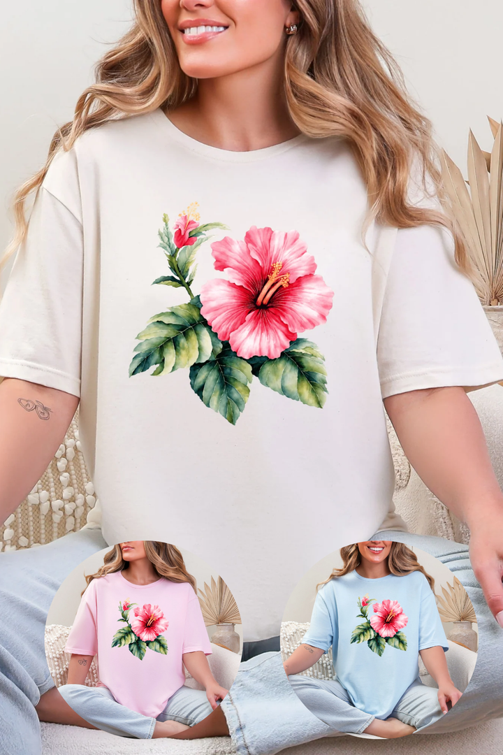 Hibiscus Graphic Tee