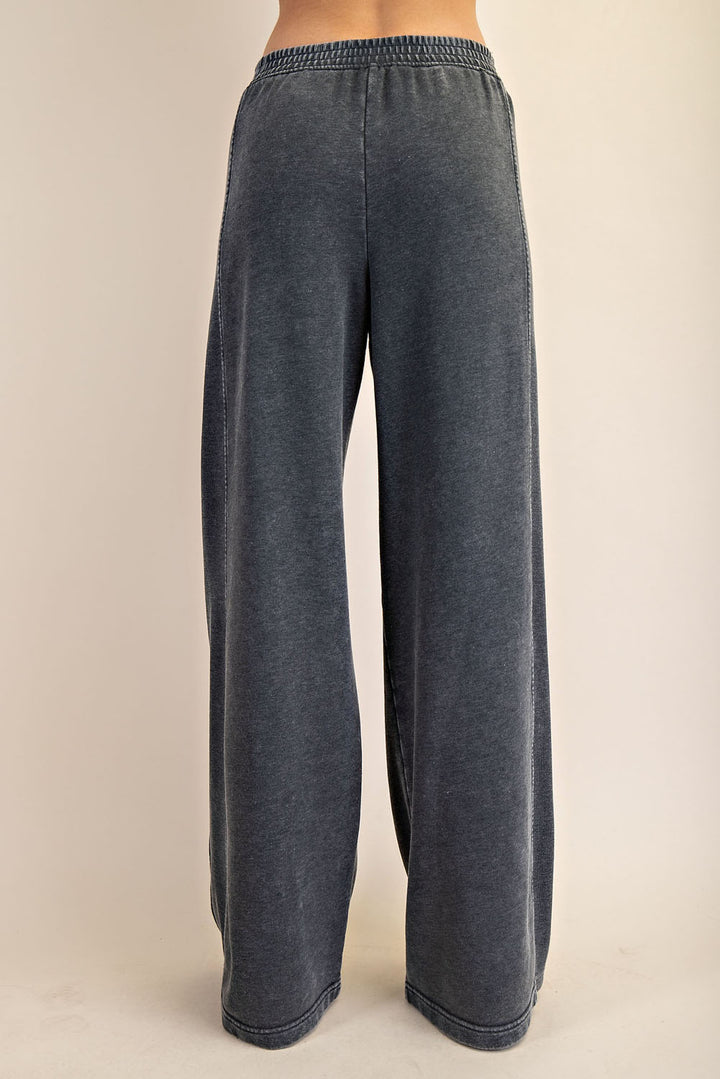 MINERAL WASHED WIDE PANT