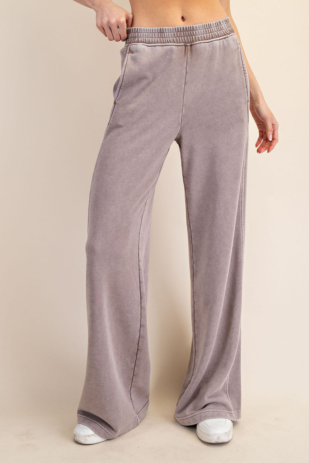 MINERAL WASHED WIDE PANT