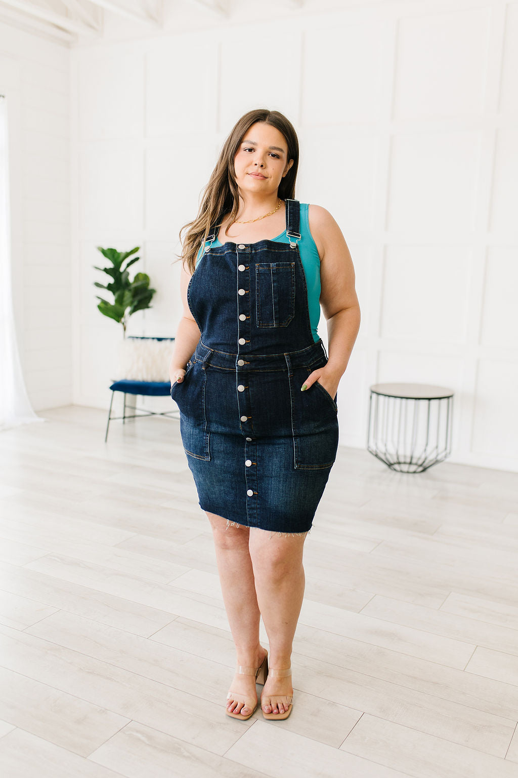Agnes Denim Overall Dress By Judy Blue Small