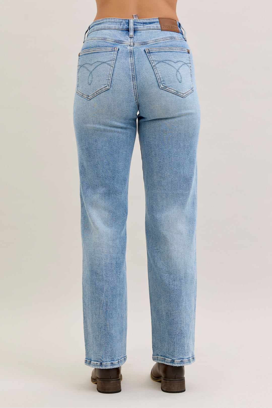 Heather Mid Rise Rigid Magic Straight