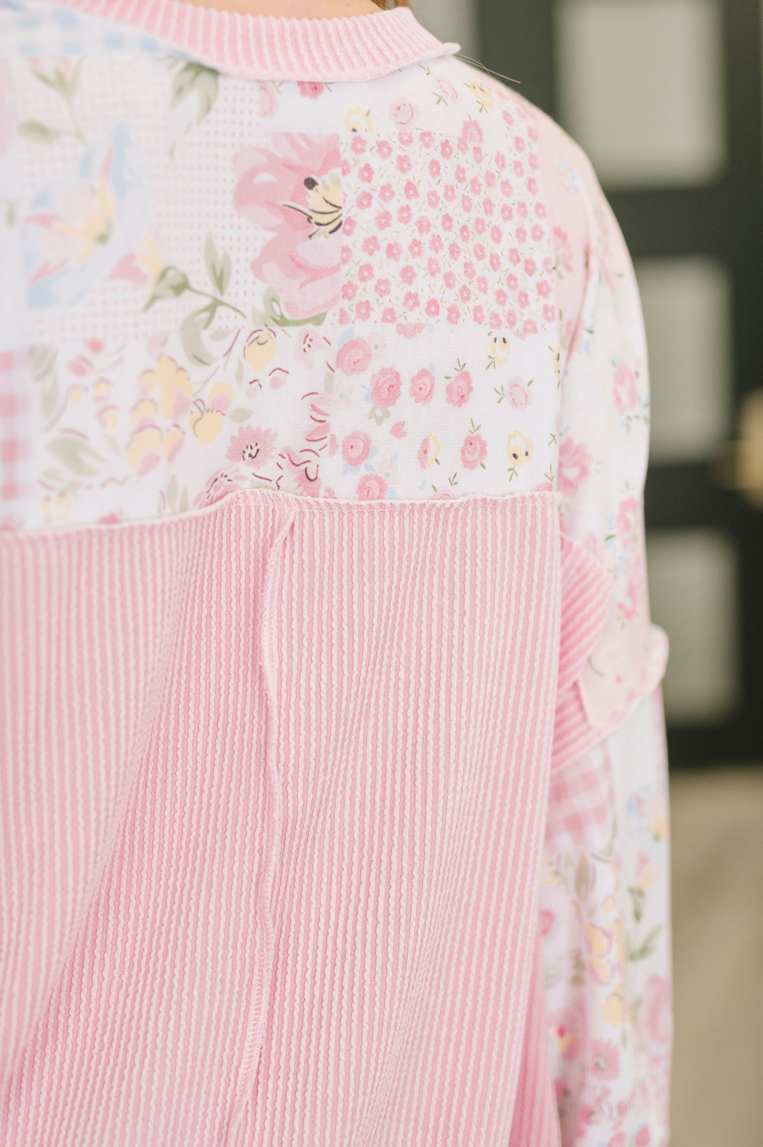 A Little Bias Printed Patchwork Top