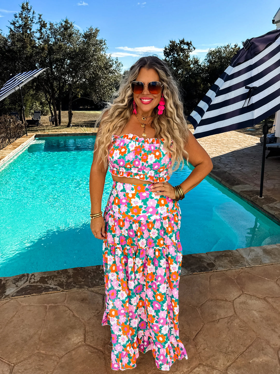 Amalfi Blooms Swim Set