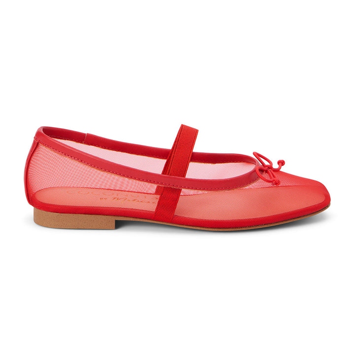 Bronx Ballet Flat in Cherry Red
