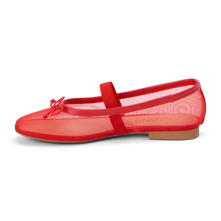 Bronx Ballet Flat in Cherry Red