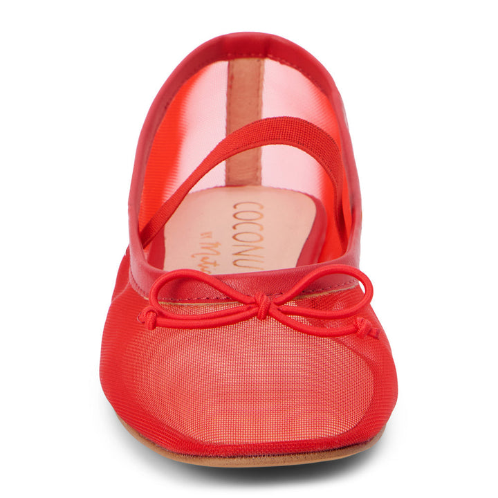 Bronx Ballet Flat in Cherry Red