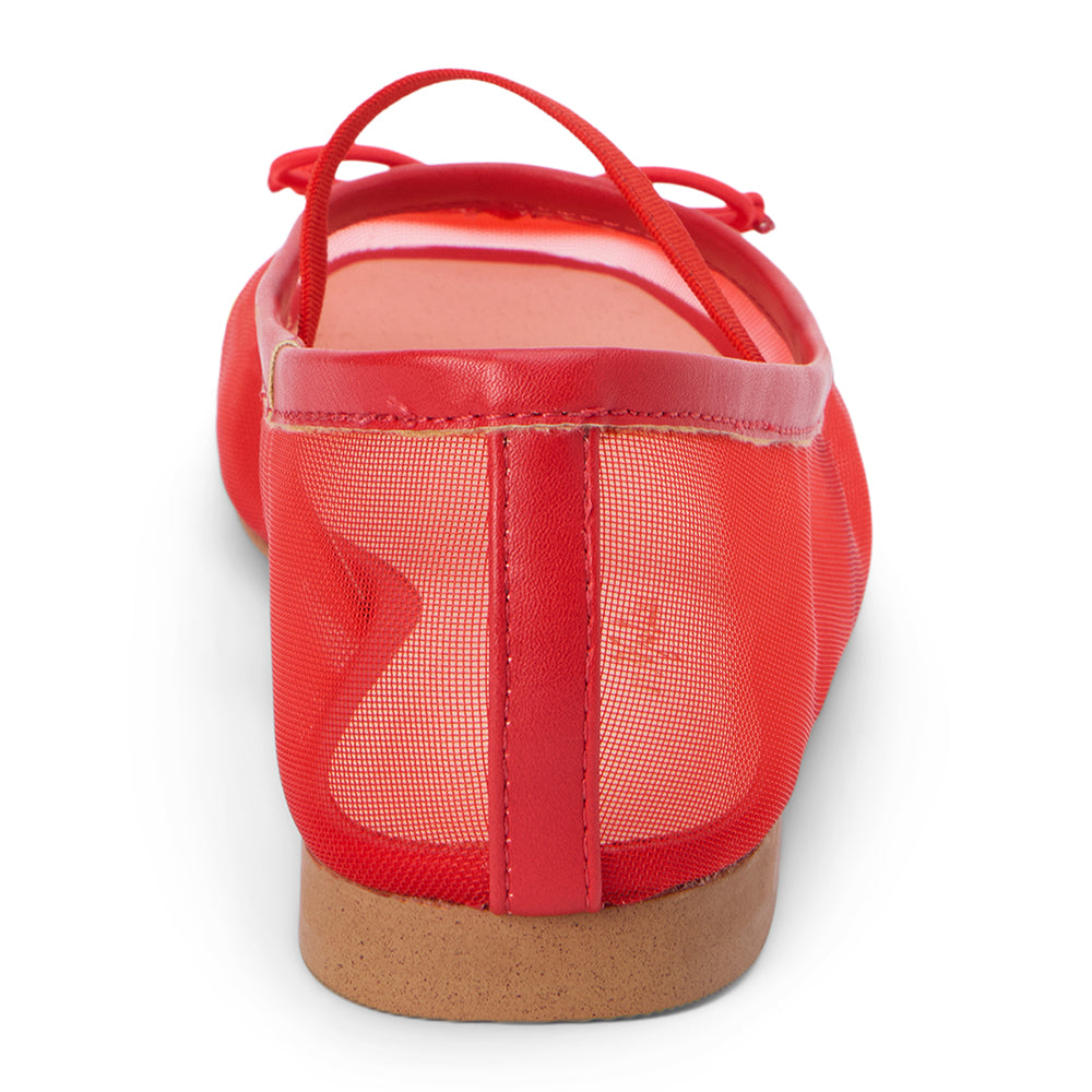 Bronx Ballet Flat in Cherry Red