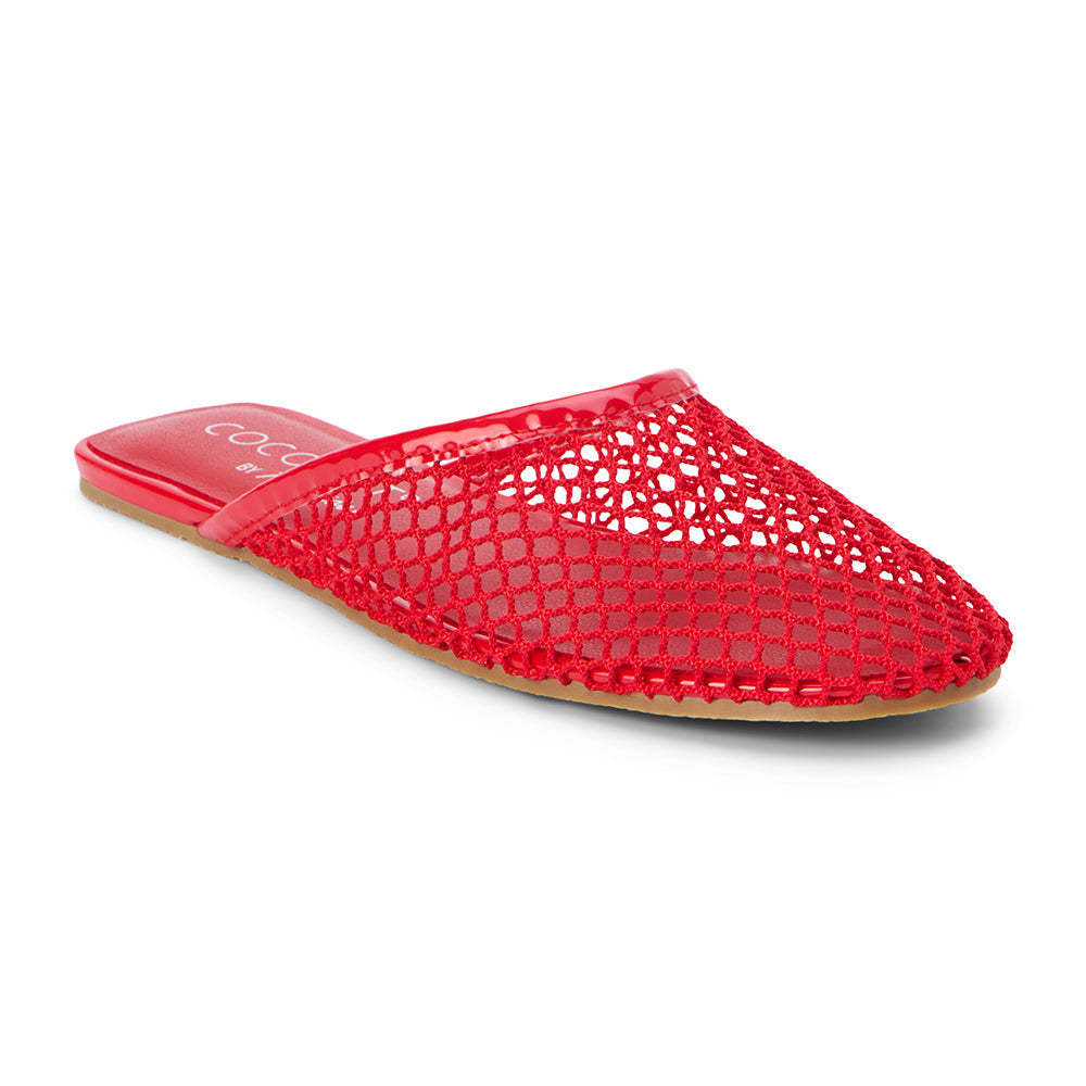 Brooklyn Flat Mule in Red