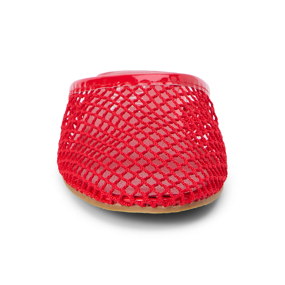Brooklyn Flat Mule in Red