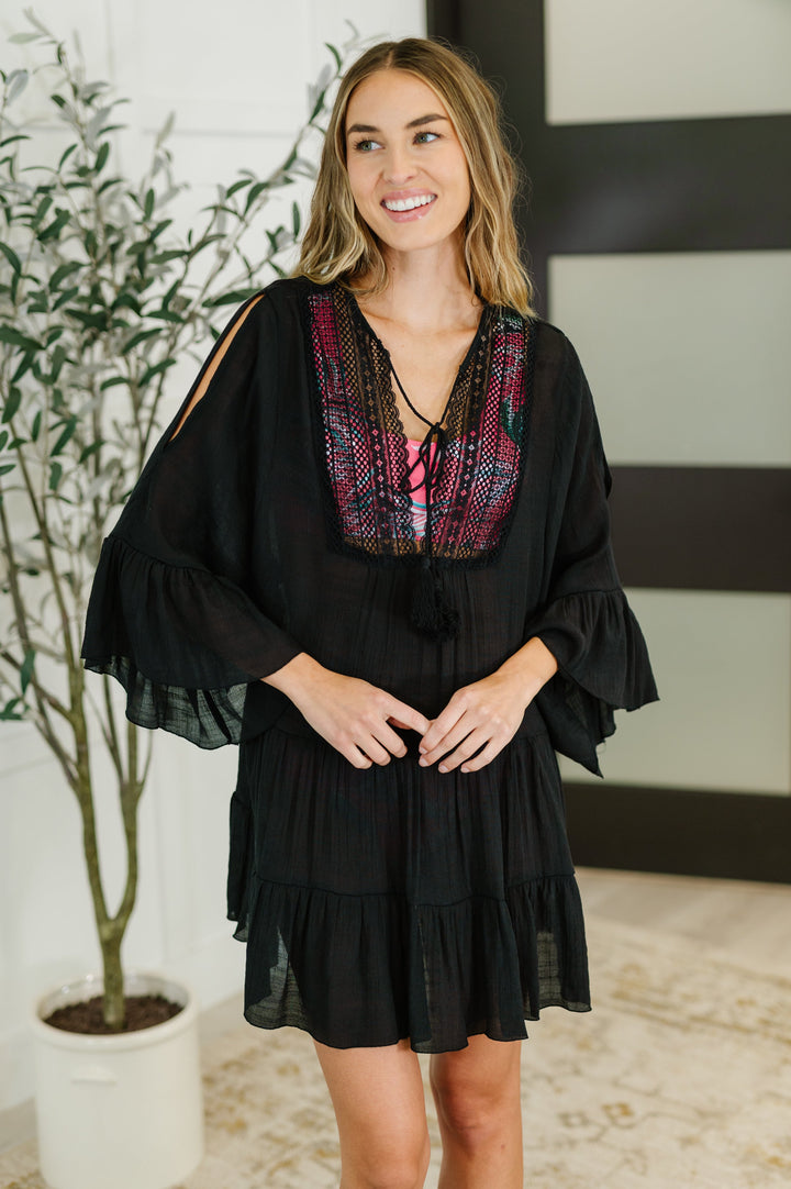 Boheme Bay Swim Cover Up in Black