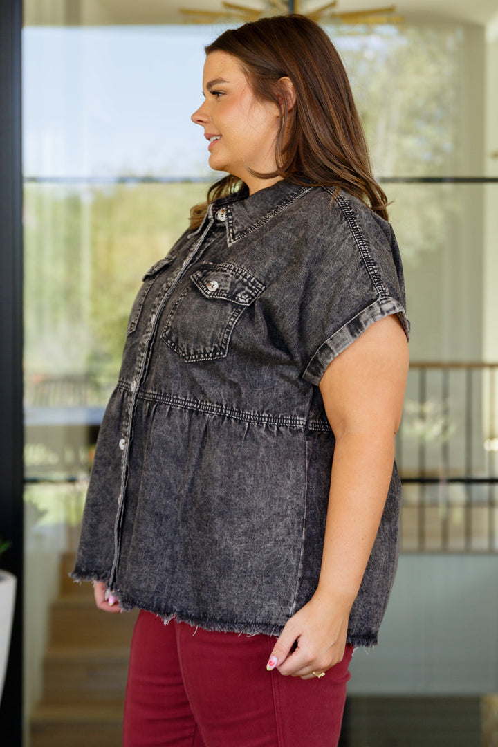 Cool and Carefree Denim Button Down - OW *FINAL SALE*