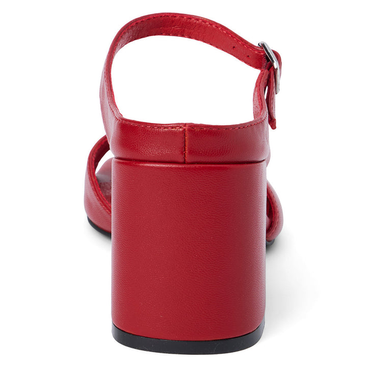 Donnie Heeled Sandal in Red