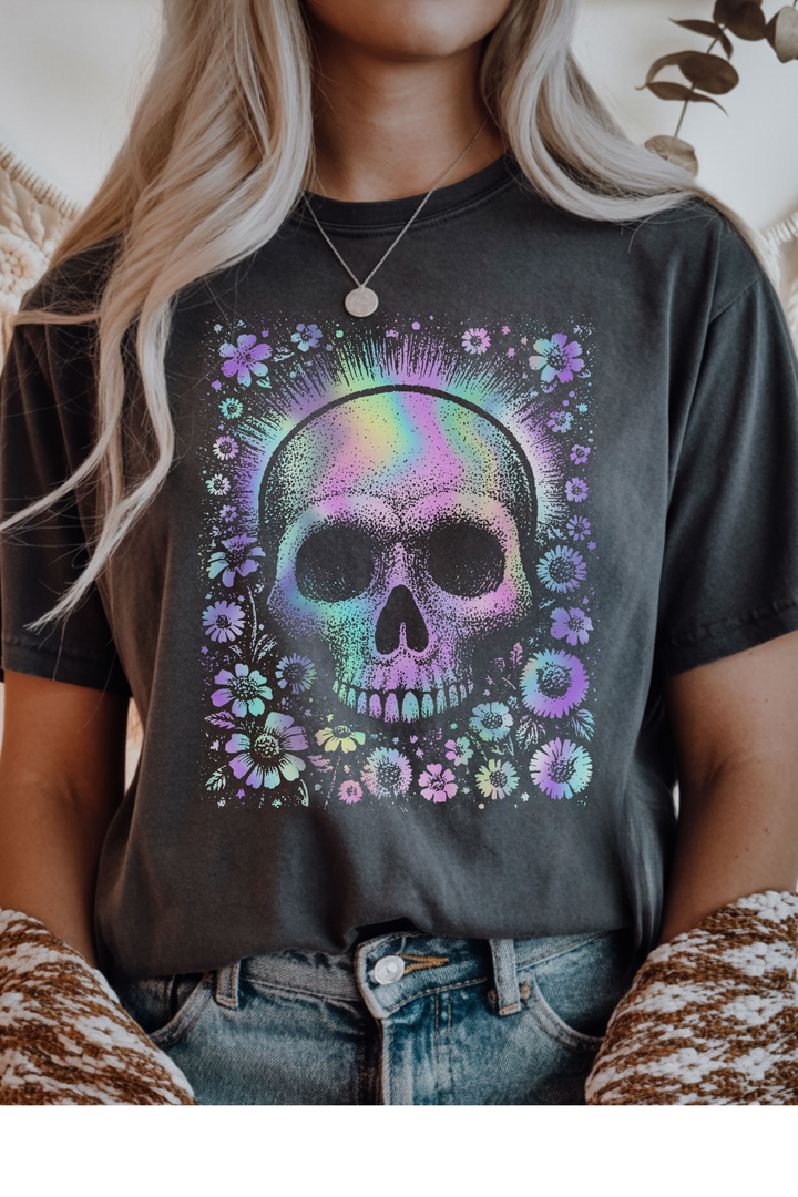 Holographic Skulls Tee Shirt