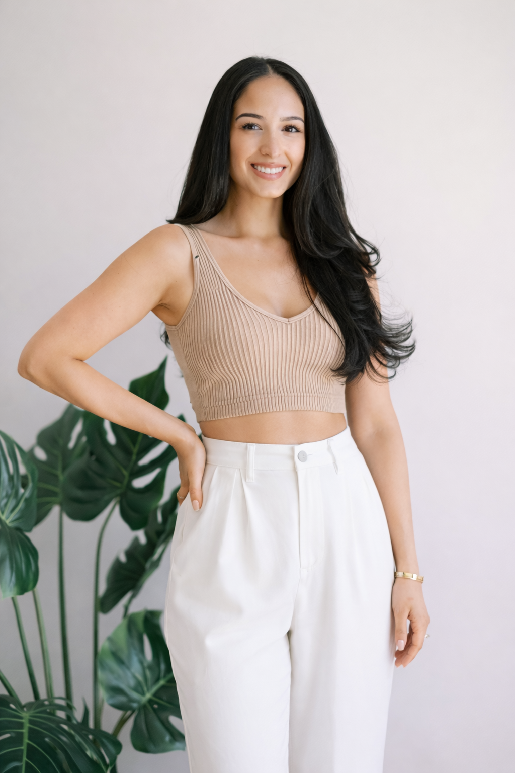 Seamless Washed Ribbed Bra Tank