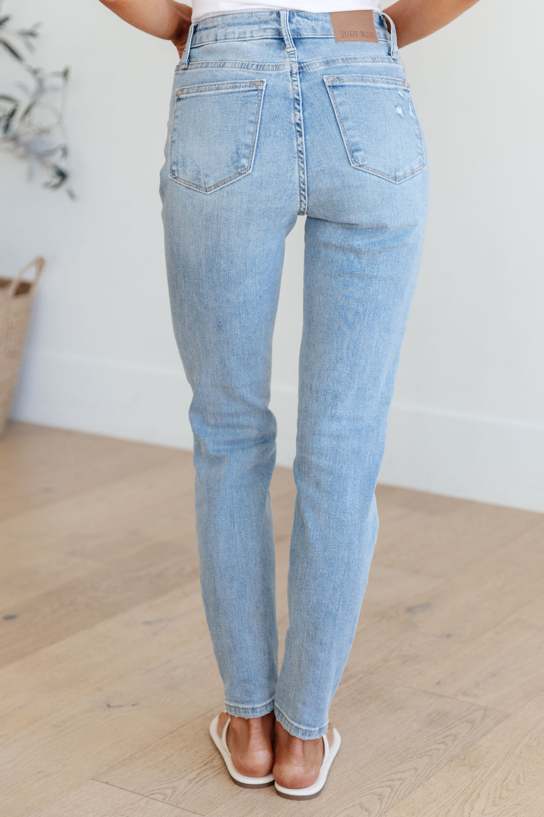 Eloise Mid Rise TUMMY CONTROL Distressed Judy Blue Skinny Jeans