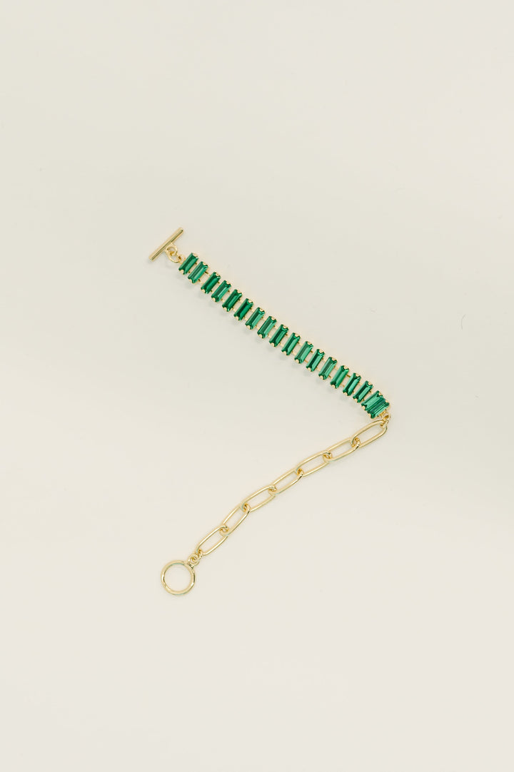 Esmeralda Toggle Bracelet in Green