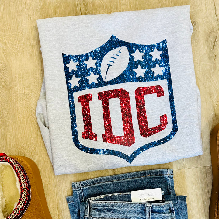 IDC Football Faux Sequin Hoodie