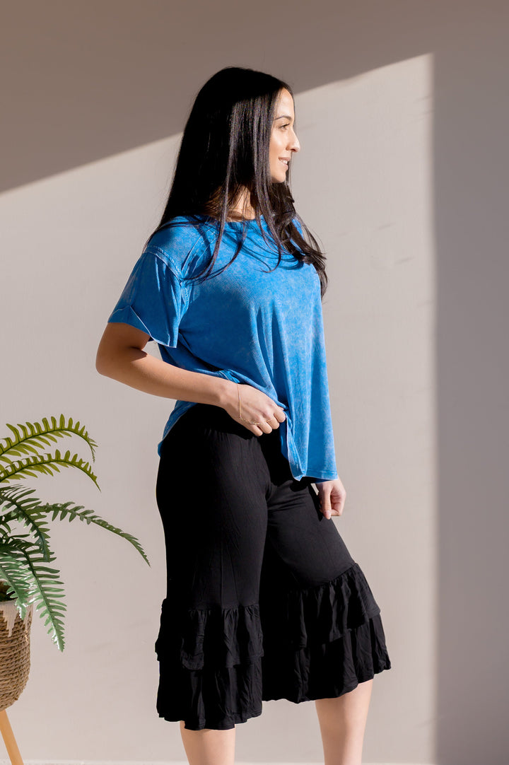 Hazy Wash Rib Top