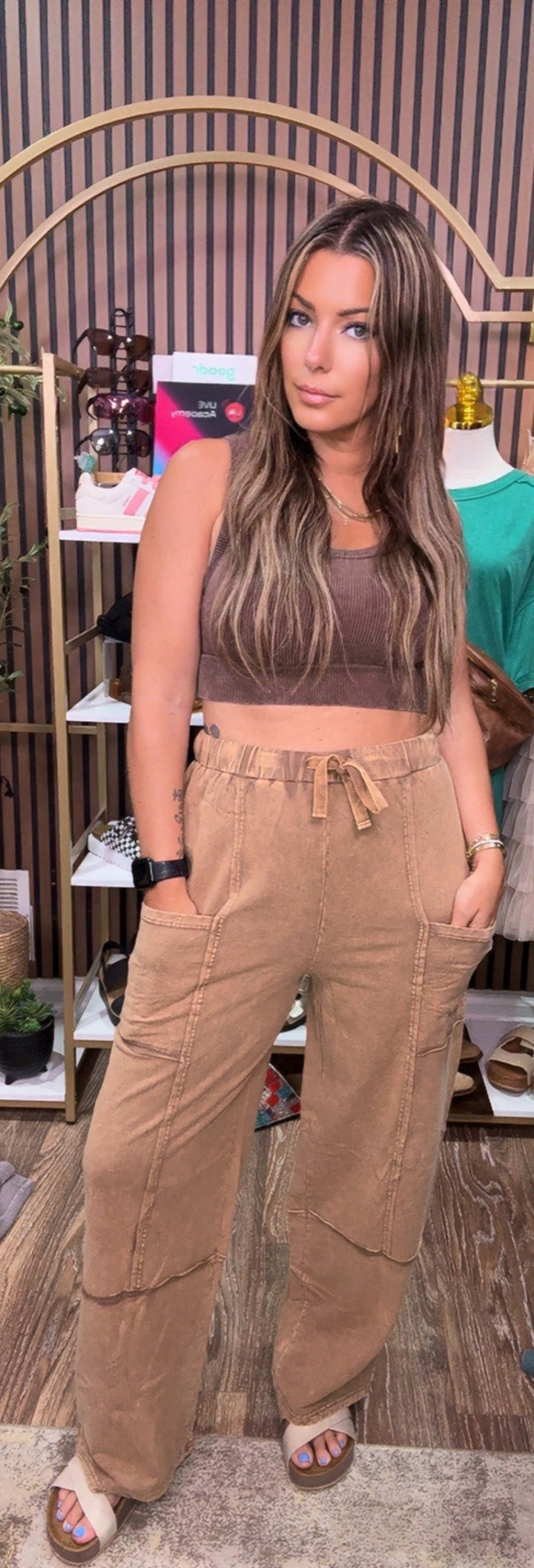 MINERAL WASHED PANTS