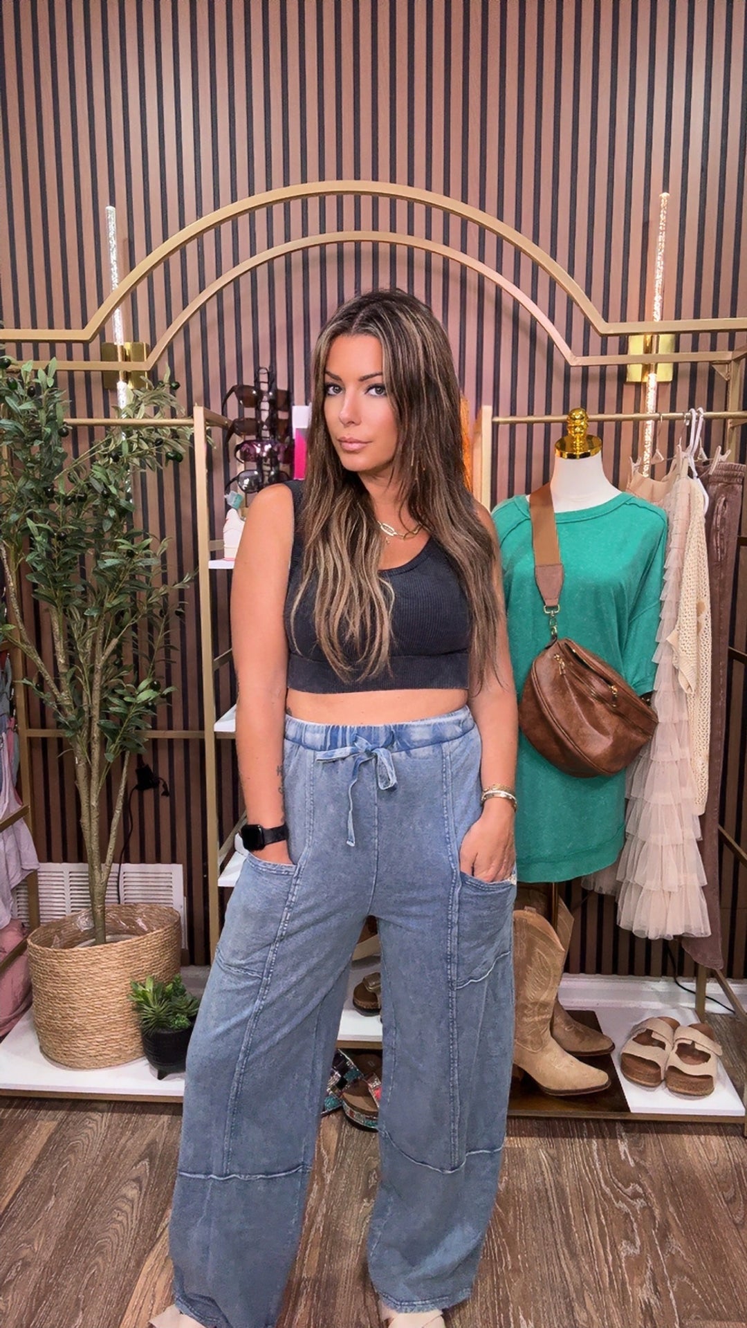 MINERAL WASHED PANTS