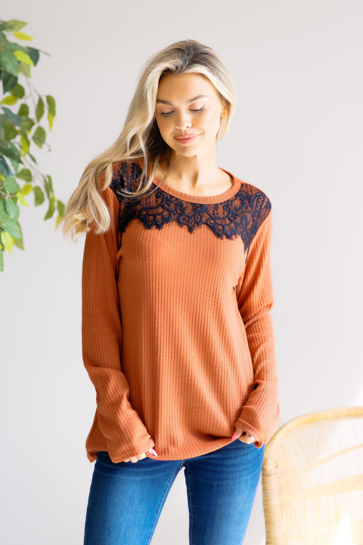 Falling Ember Knit Top