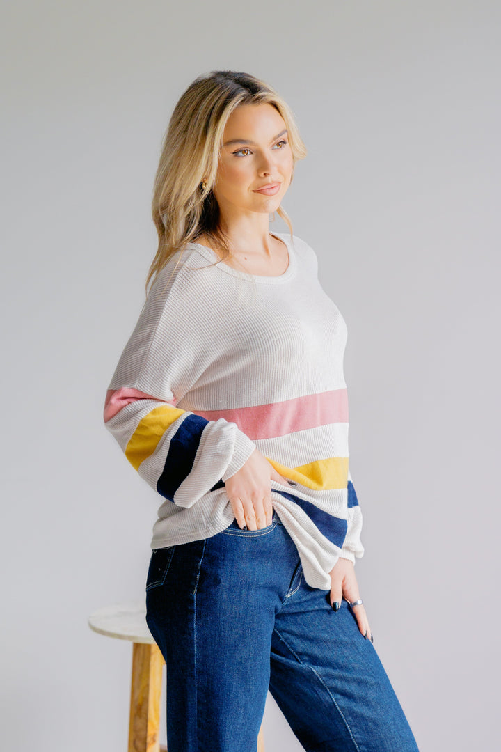 Radiant Skies Striped Pullover