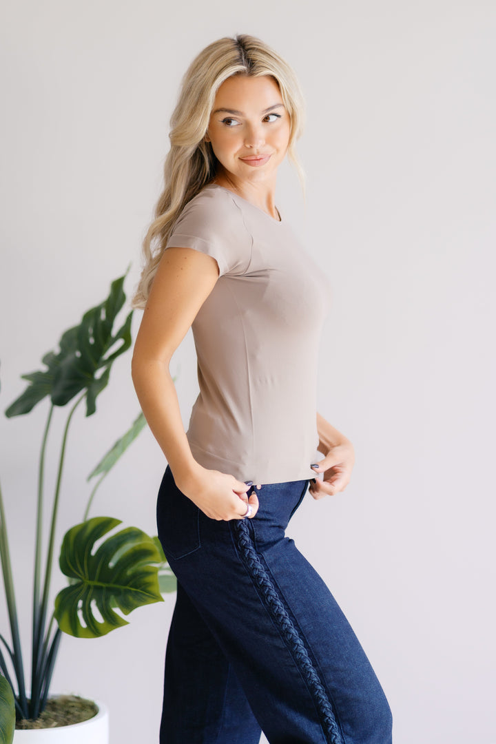 Light Mocha Timeless Basics Top