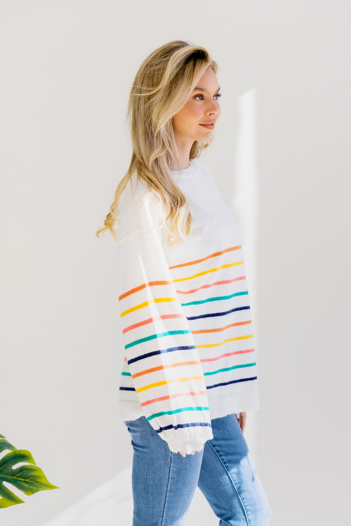 Rose Mist Stripe Sweater
