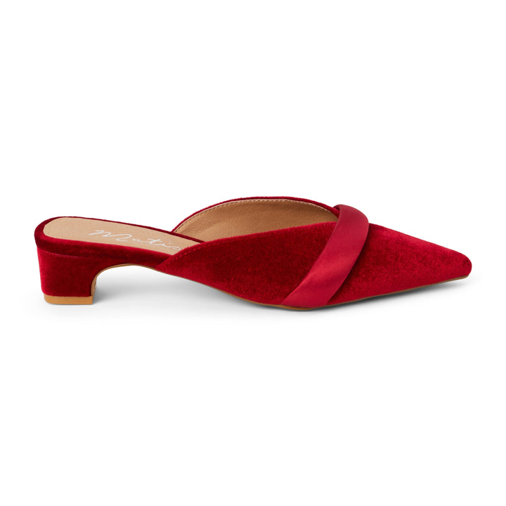 Kellan Heeled Mule in Red