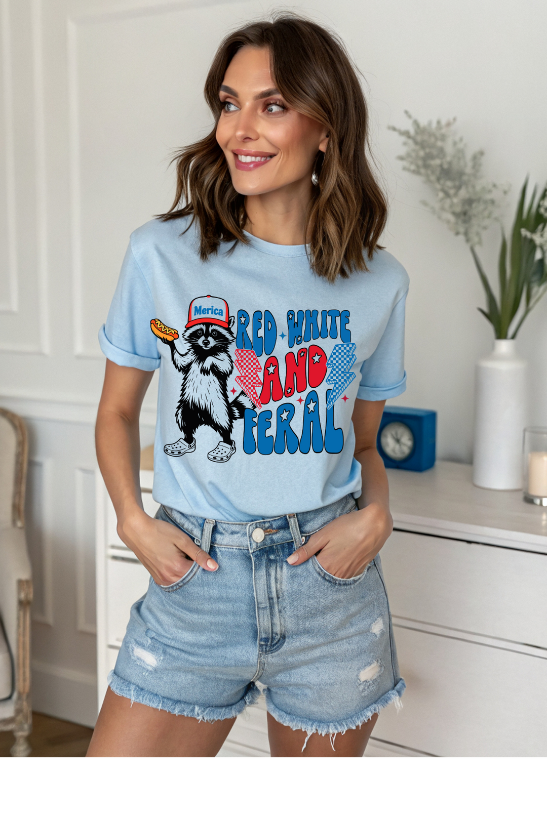 Red, White & Feral Graphic Tee