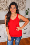 IN STOCK Lexi Lace Tank - Red