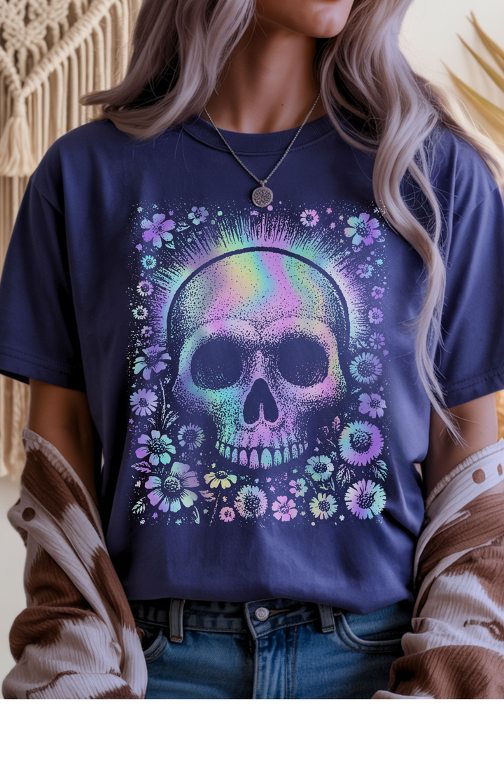 Holographic Skulls Tee Shirt
