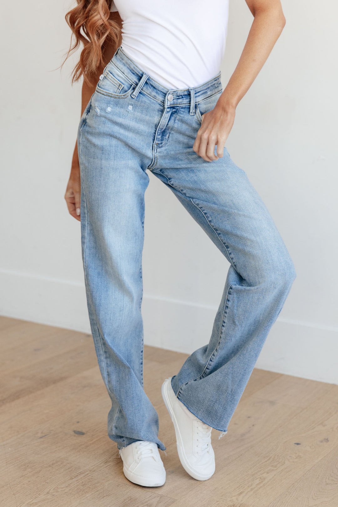 Mildred High Rise V Front Waistband Straight Judy Blue Jeans