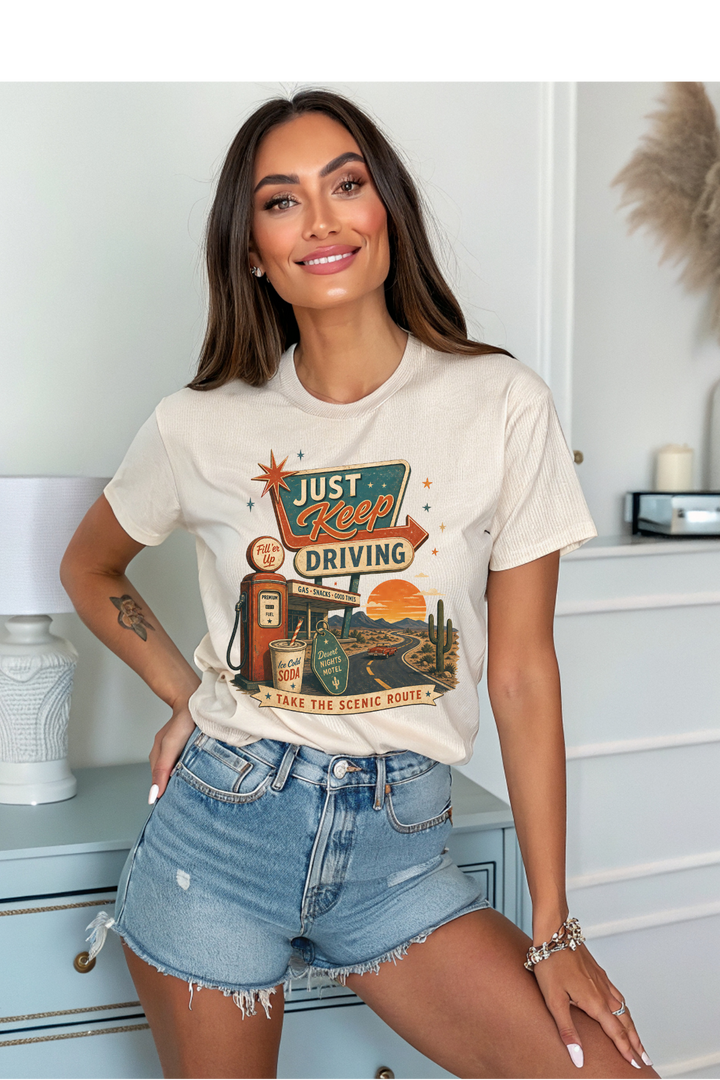Just Keep Driving Graphic Tee