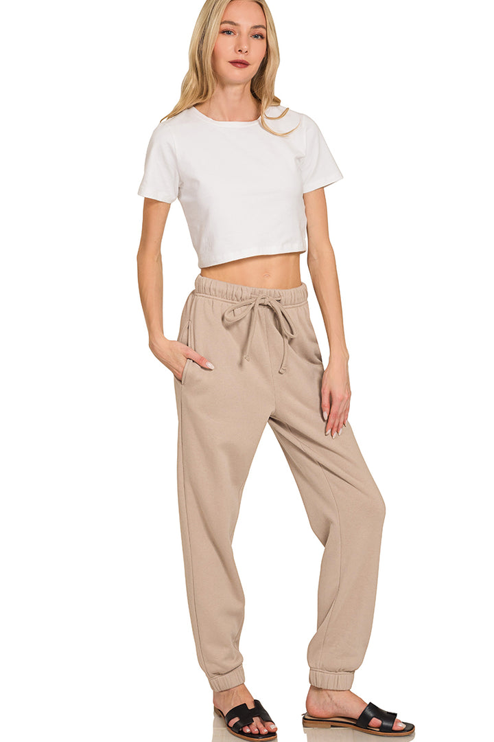 FLEECE LONG SLEEVE PULLOVER & JOGGER SET-ZENANA