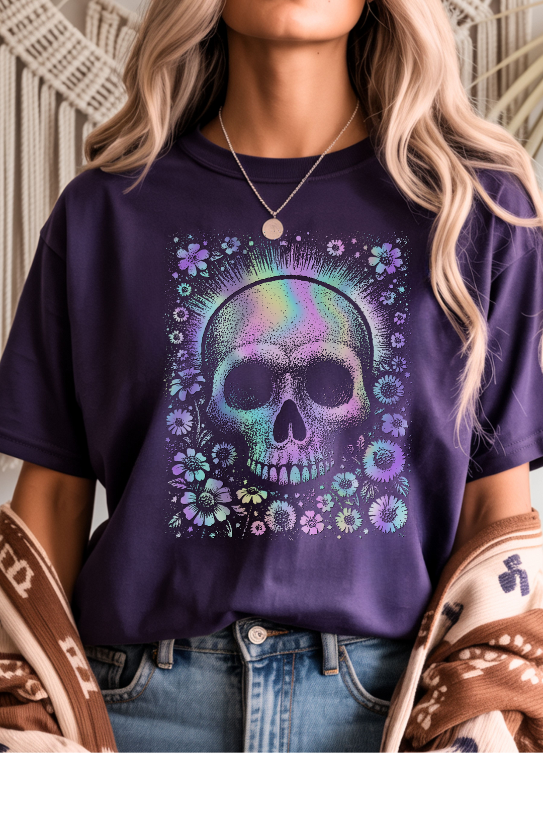 Holographic Skulls Tee Shirt
