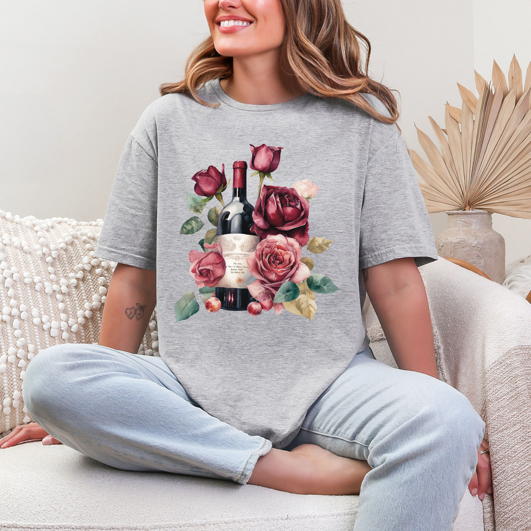Roses & Wine Graphic Tee