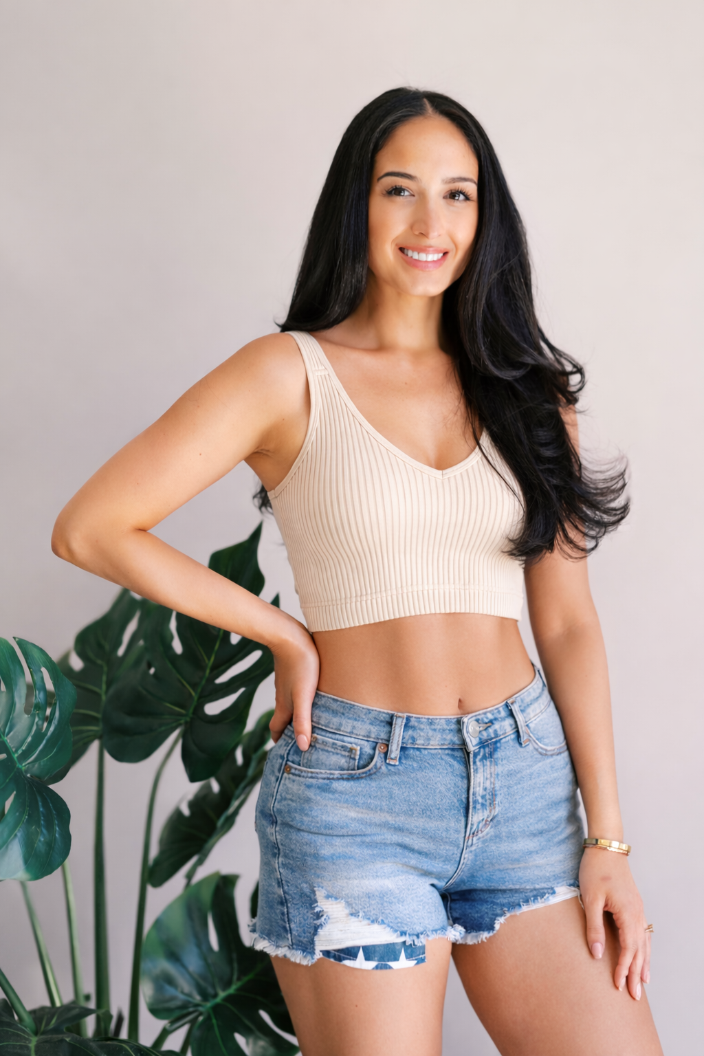 Seamless Washed Ribbed Bra Tank