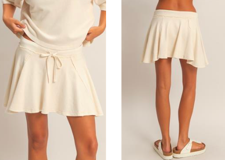 FINAL SALE- Skort-Acid Wash