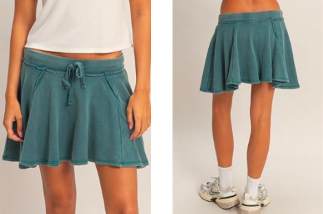 FINAL SALE- Skort-Acid Wash