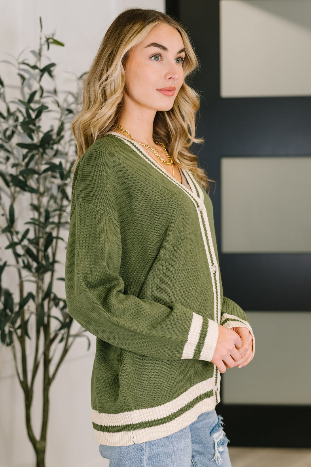 Something Simple Full Front Button Down Cardigan