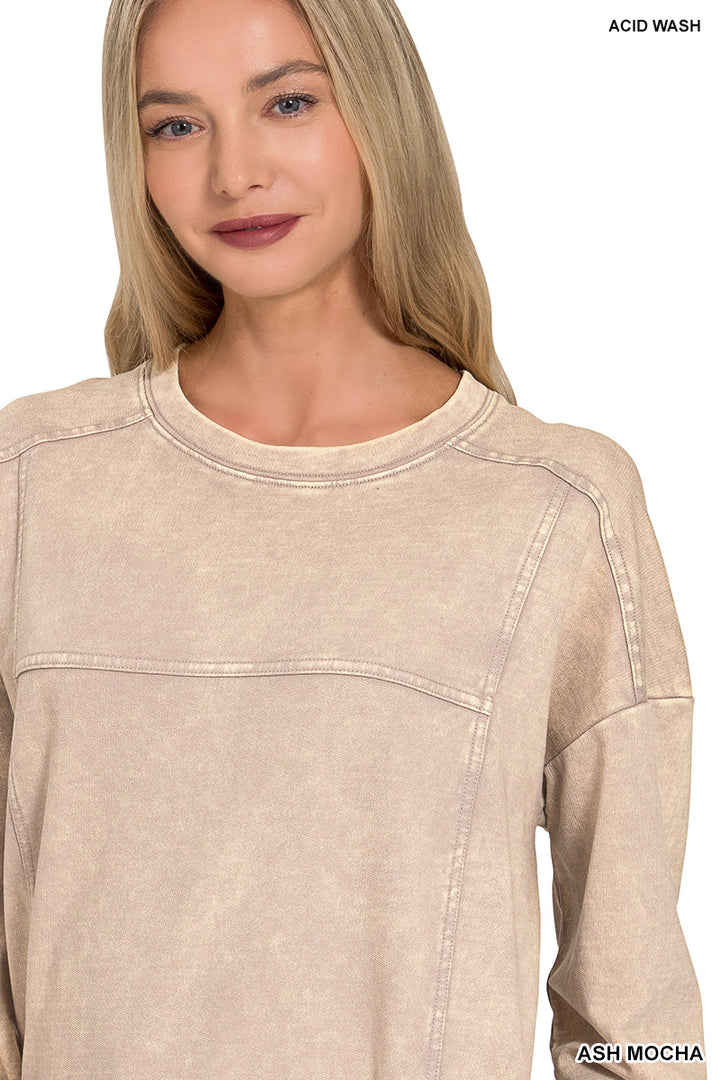 Acid Wash Fall Dress- Zenana