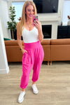 The Motive Slouch Jogger in Hot Pink