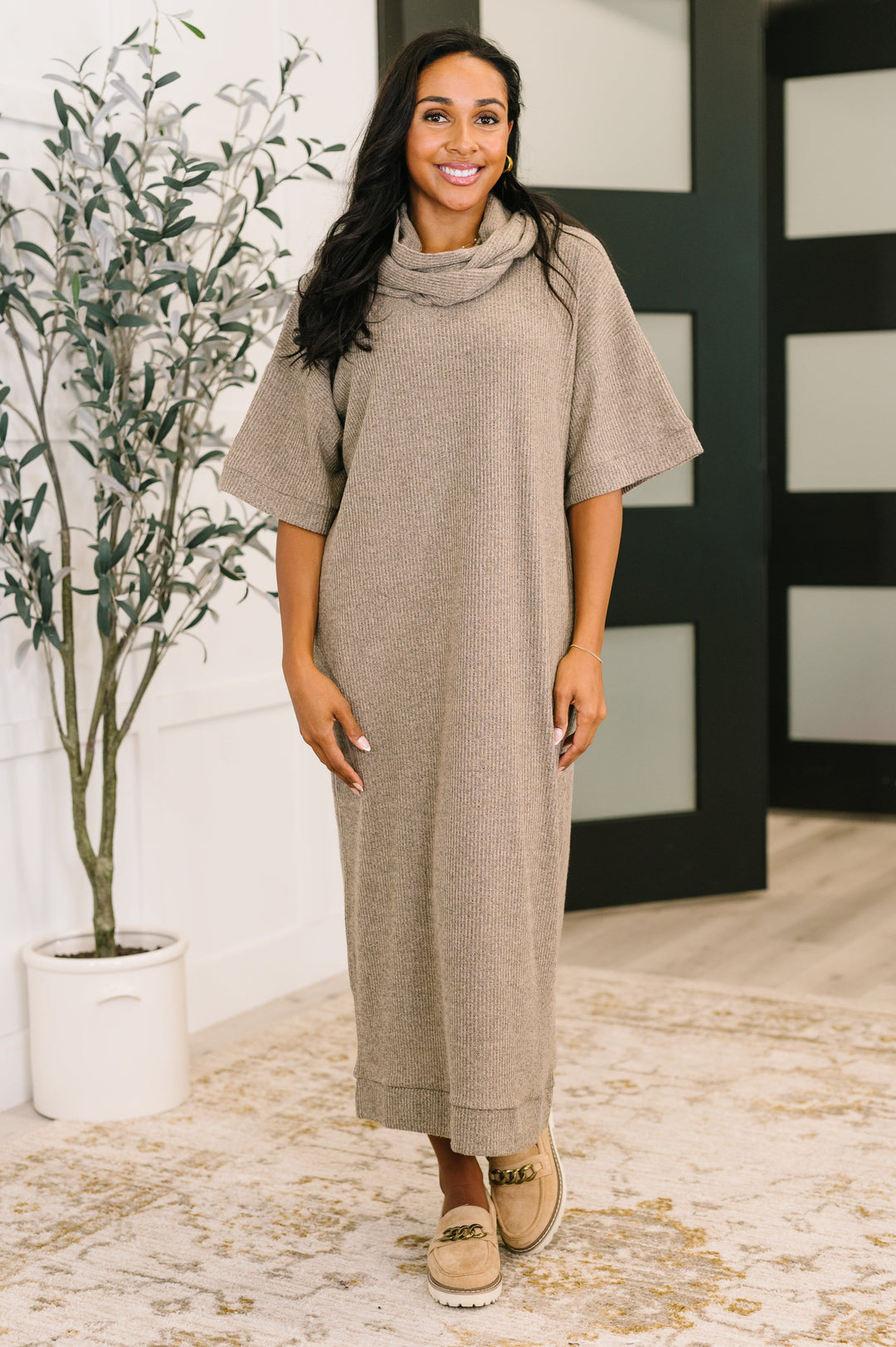 knit travel dress Travel Envy Ribbed Knit Dress in Wine 2XL