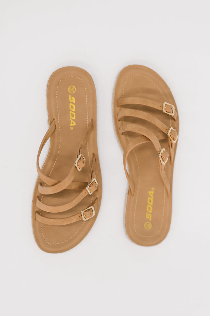 Trusty Strappy Sandals in Light Tan