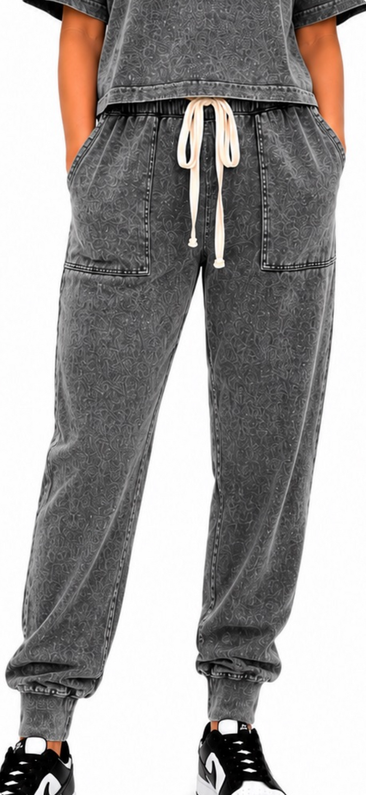 Joggers- Acid washed