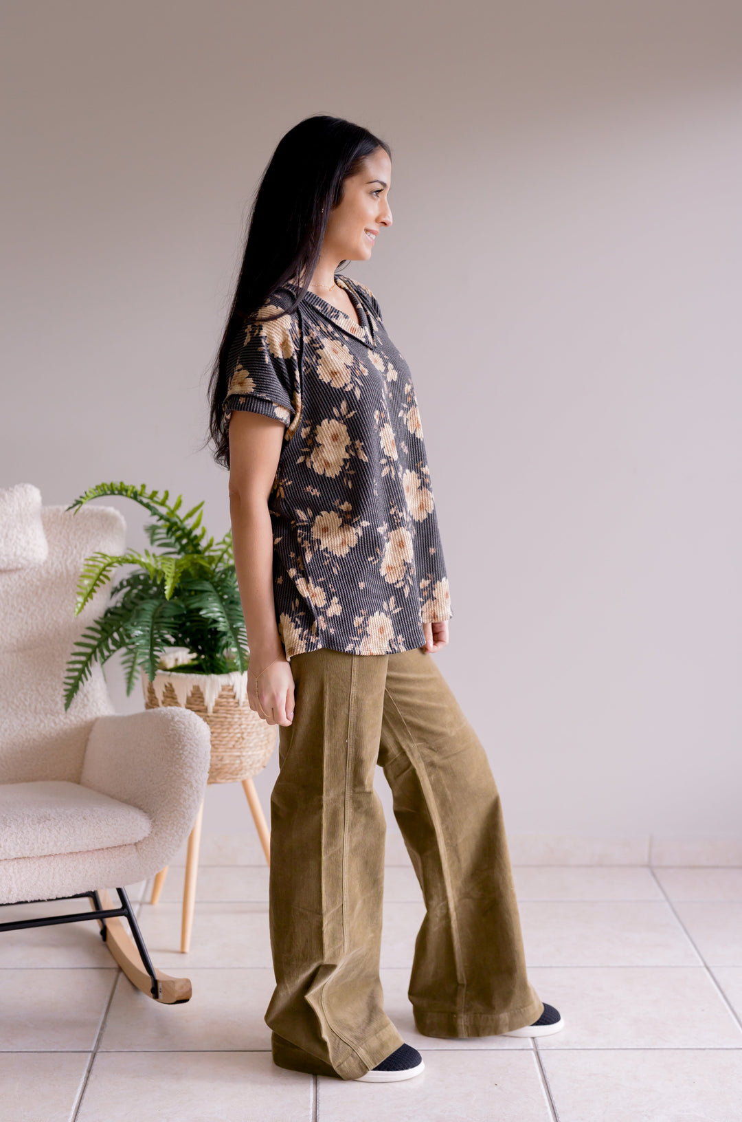 Wildflower Rib V-Neck